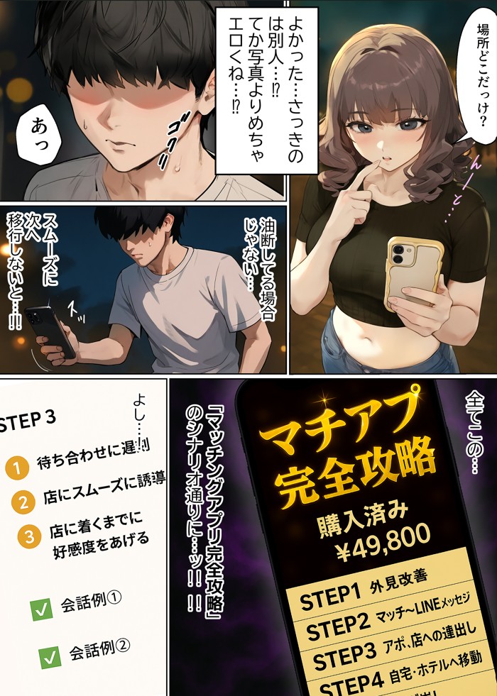 【実話】童貞マチアプ体験記!冴えないエンジニア(23)が愛を証明するまでwww サンプル画像19