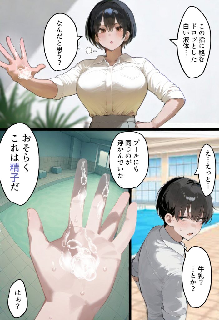 俺の爆乳競泳カノは大会裏で童貞坊主に筆下ろし強要され乳首イキから孕ませSEX漬けにされてた話 サンプル画像20