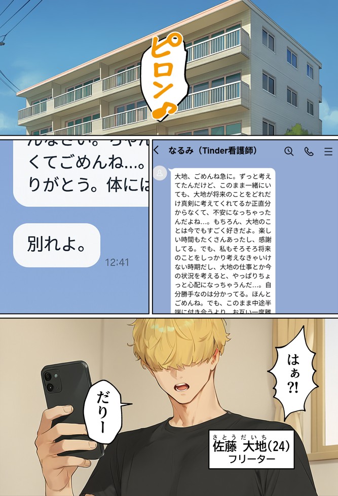 【実話】引っ越し見積もり中、新人ちゃん（22）のバキバキスマホにマチアプ通知！ヤリモク男子から「俺が」守らなきゃwww サンプル画像14