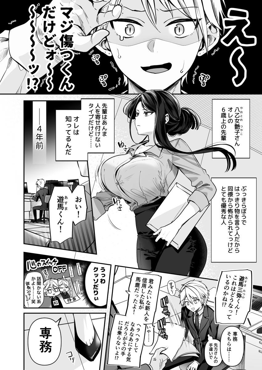 デカ女上司と元チャラ男の後輩くん#1 サンプル画像2