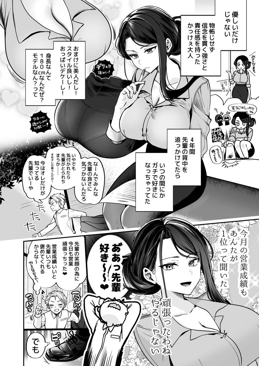 デカ女上司と元チャラ男の後輩くん#1 サンプル画像4