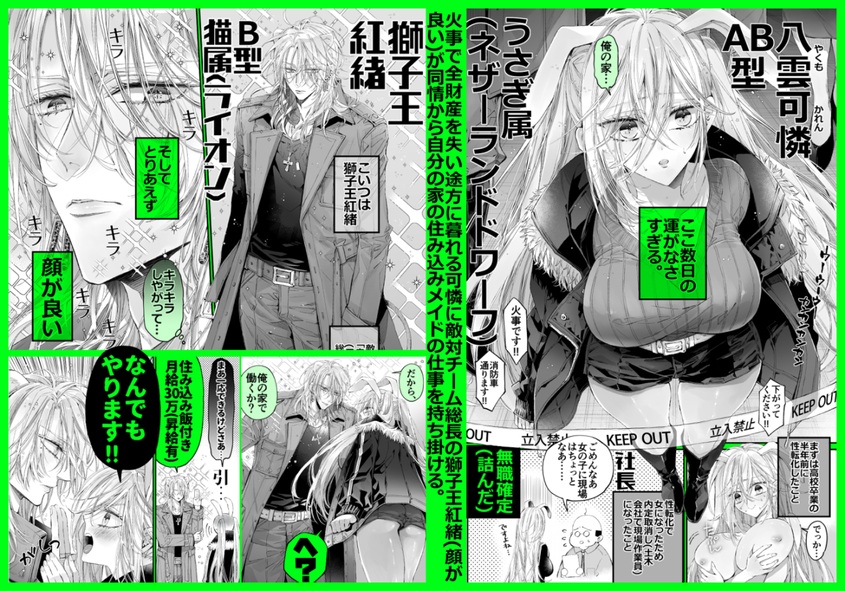 ターシャリトランスストレンジ*絶世の美女(元ヤン総長)が絶世の美男×2(敵対チーム総長)+(幼馴染)に執着溺愛される話 サンプル画像65